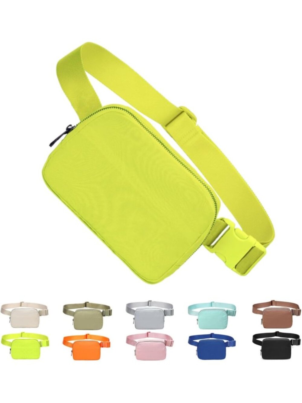 Unisex Mini Crossbody Belt Bag - Adjustable Strap Small Waist Pouch for Travel